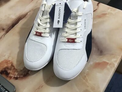 Lacoste Men Shoes Original Genuine Leather, New